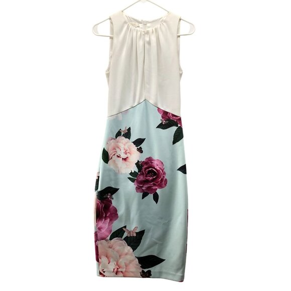 Ted Baker Dresses & Skirts - Ted Baker Annile Magnificent Floral Bodycon Dress Size 2 (0) Sleeveless White